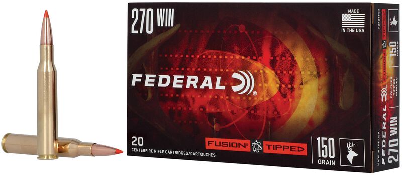 Fusion Tipped Rifle, 270 Win, 150 Grain, Fusion Tipped, 2850 fps